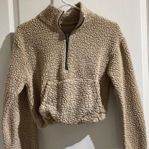 Shein Quarter zip Teddy Sweatshirt